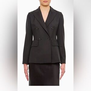 MaxMara black wool blazer and skirt size 10.